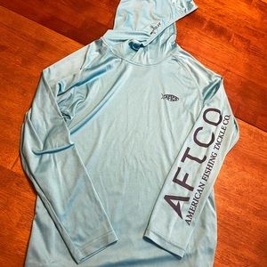 Aftco long sleeved Sun shirt w/ hood kids medium